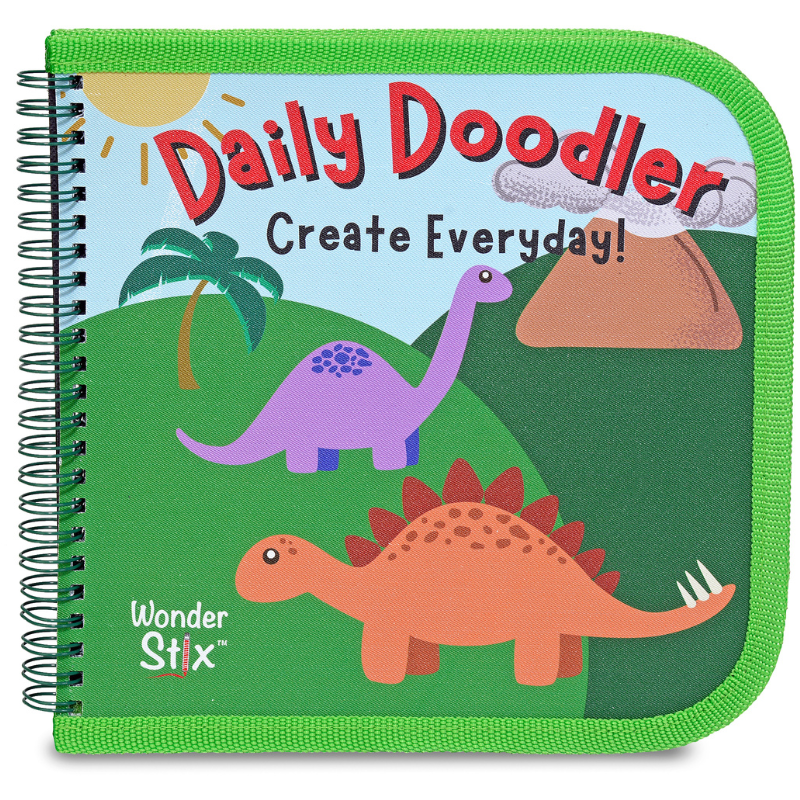 Daily Doodler Reusable Activity Book- Dino Cover, Includes 4 Wonder Stix by The Pencil Grip, Inc.