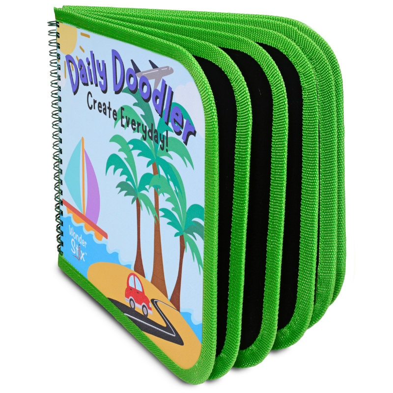 Daily Doodler Reusable Activity Book- Travel Cover, Includes 4 Wonder Stix by The Pencil Grip, Inc.