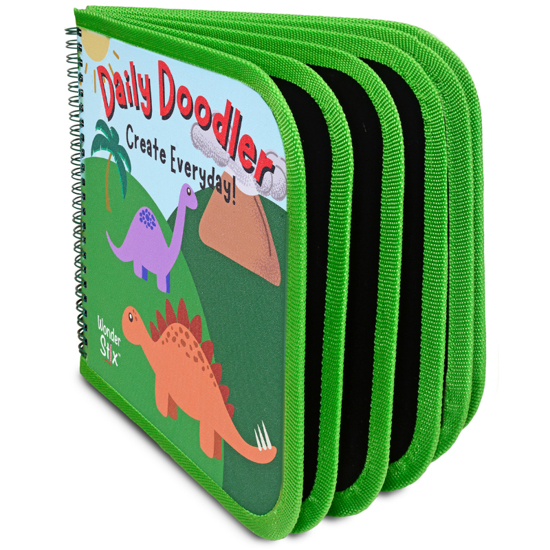 Daily Doodler Reusable Activity Book- Dino Cover, Includes 4 Wonder Stix by The Pencil Grip, Inc.