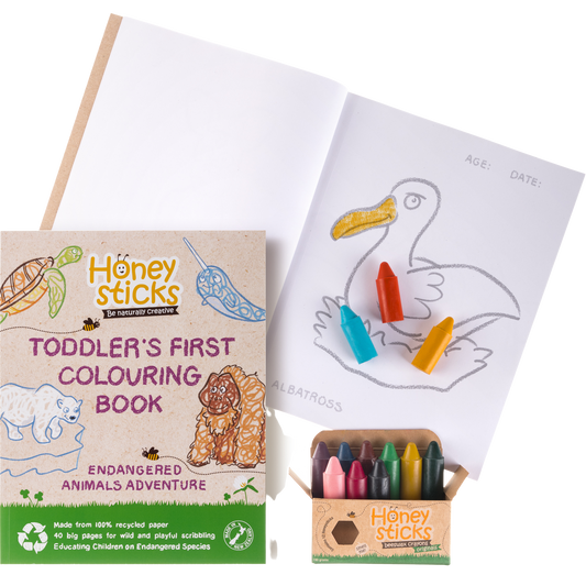 The Creative Kid Coloring Set - Endangered Animals Adventure by Honeysticks USA