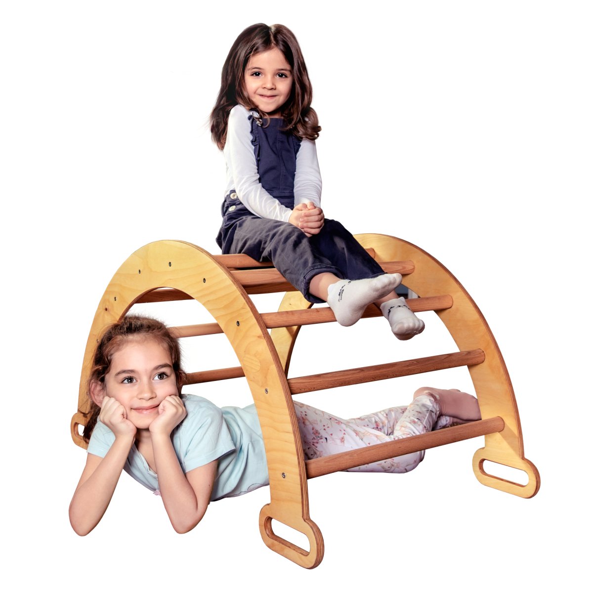 Climbing Arch & Rocker Balance - Montessori Climbers for Kids 1-7 y.o. – Beige by Goodevas