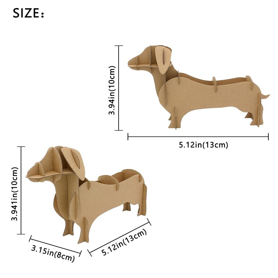 DIY Dachshund Recycled Cardboard Puzzle Toy & Pen Holder by Dach Everywhere