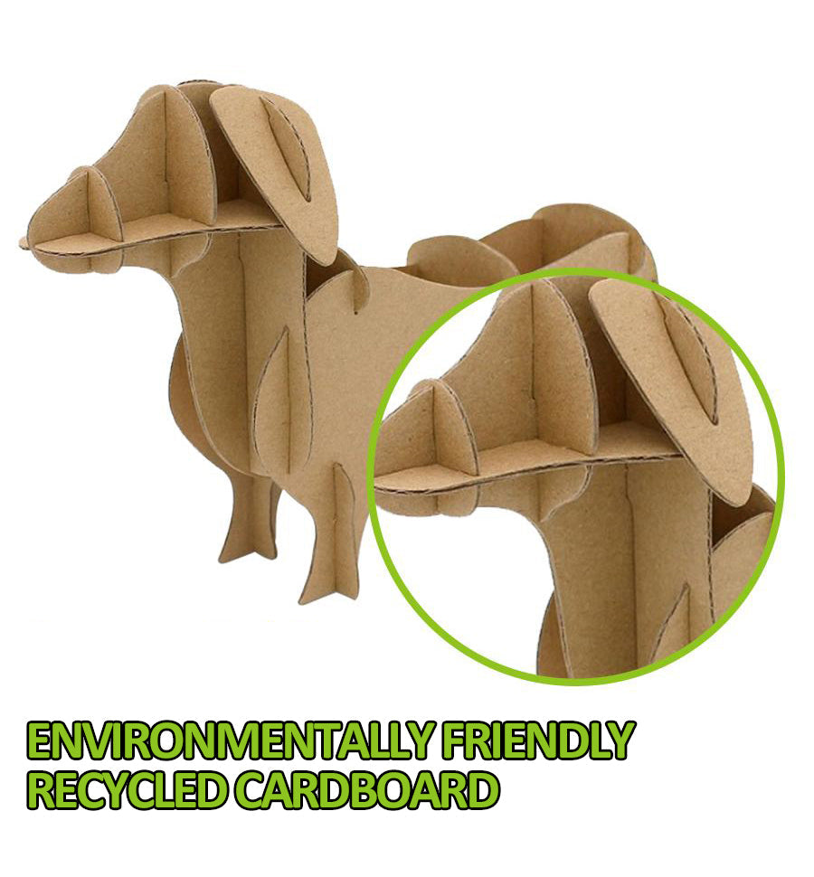 DIY Dachshund Recycled Cardboard Puzzle Toy & Pen Holder by Dach Everywhere