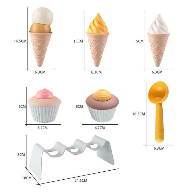 Children’s Wheat Straw DIY Replica Ice-Cream Molds Toys by MyKids-USA™