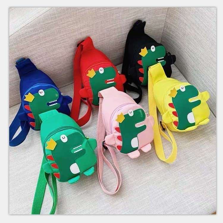 Children Baby Cartoon Dinosaur Pattern Chest Bags Nylon Crossbody Bag by MyKids-USA™