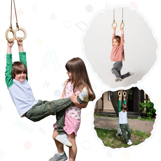 Wooden gymnastic rings for kids by Goodevas