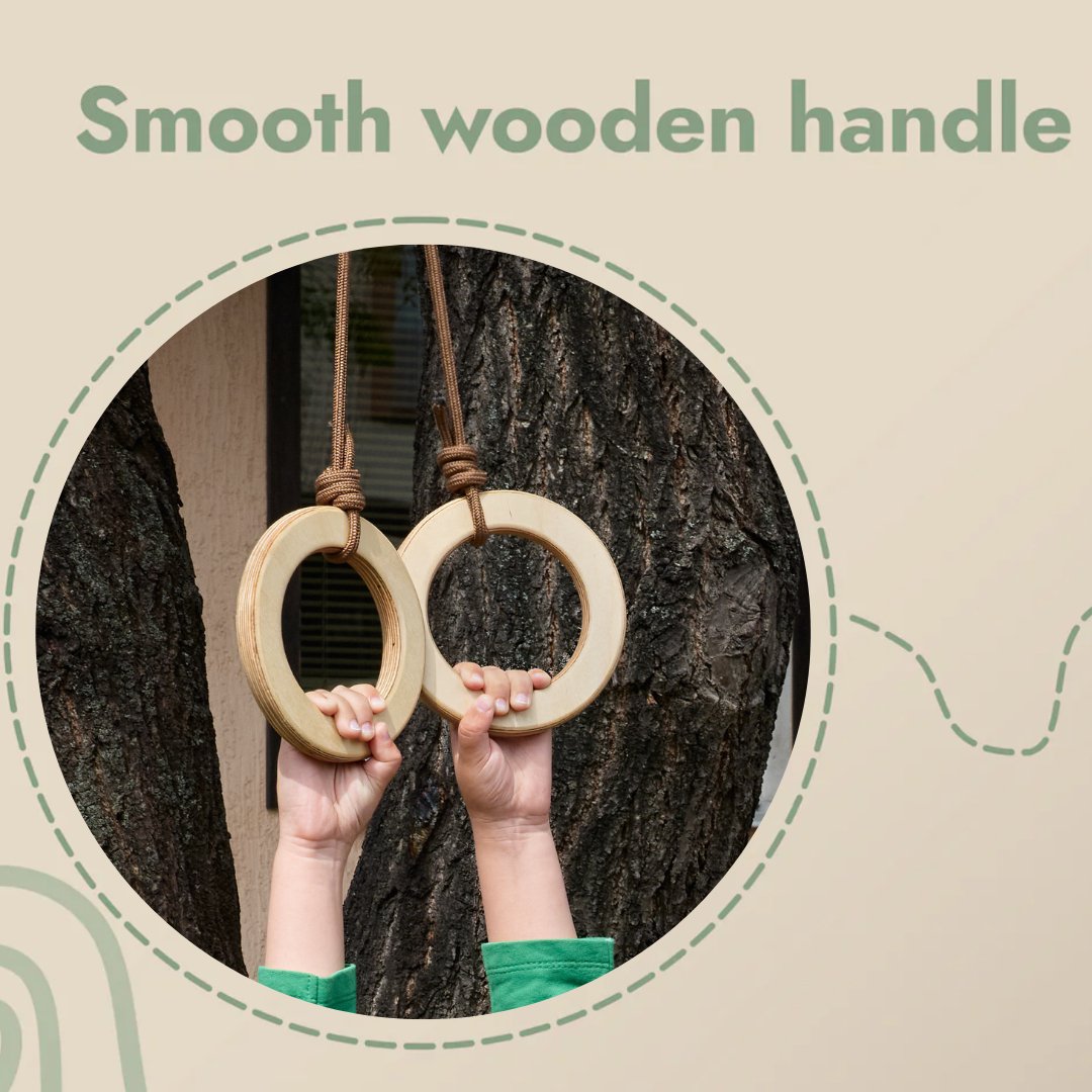 Wooden gymnastic rings for kids by Goodevas