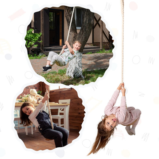 Wooden rope swing for kids by Goodevas