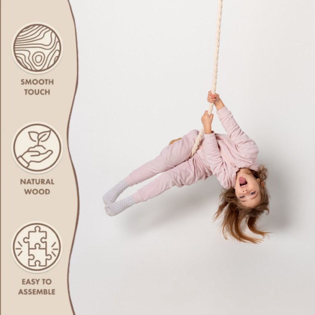 Wooden rope swing for kids by Goodevas